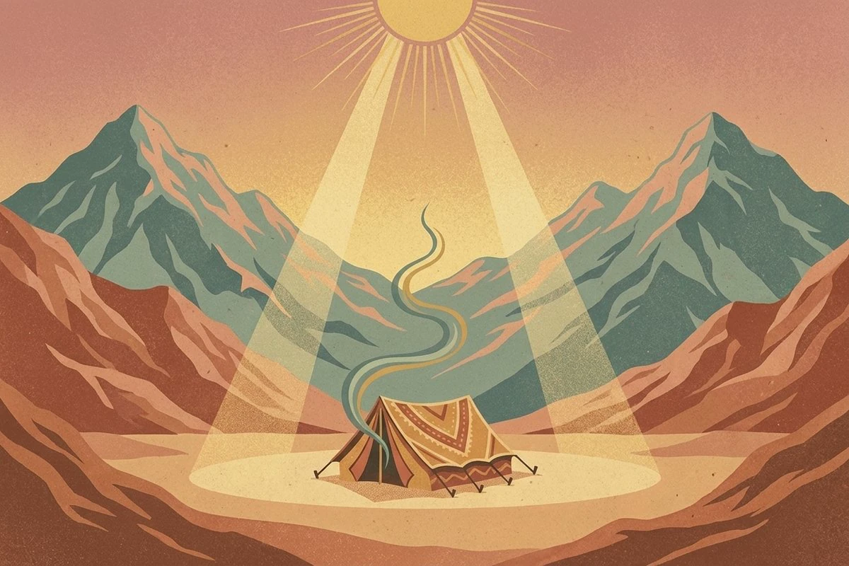 Symbolic scene from the story of Harun (Aaron)