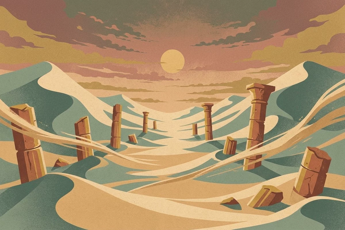 Symbolic scene from the story of Hud