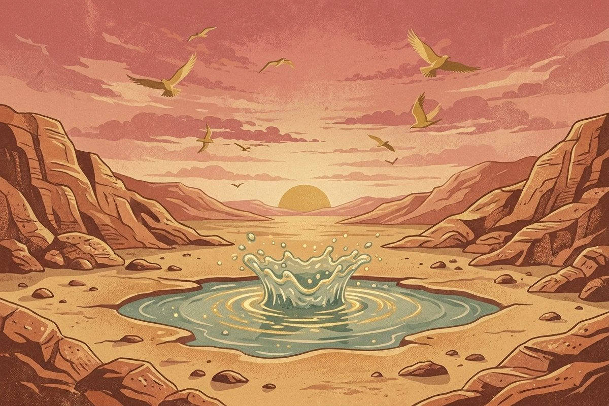Symbolic scene from the story of Ismail (Ishmael)