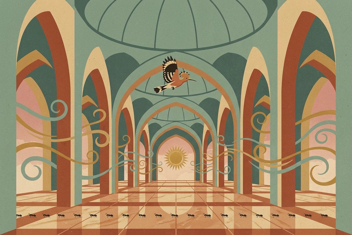 Symbolic scene from the story of Sulayman (Solomon)