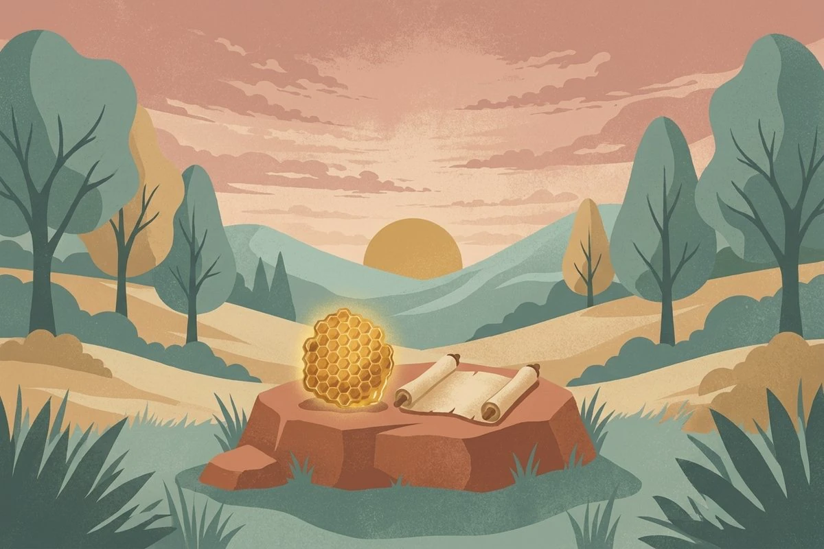 Symbolic scene from the story of Yahya (John)
