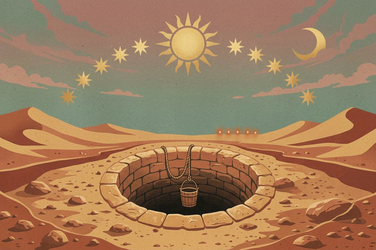 Symbolic scene from the story of Yusuf (Joseph)